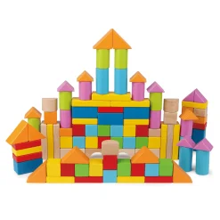 Best 100 Bausteine aus Holz Kinder Lernspielzeug|Konstruktionsspielzeug