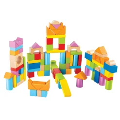 Best 100 Bausteine aus Holz Kinder Lernspielzeug|Konstruktionsspielzeug