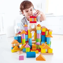 Best 100 Bausteine aus Holz Kinder Lernspielzeug|Konstruktionsspielzeug