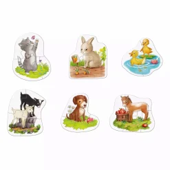 6 erste Puzzles – Tierkinder Kinder Lernspielzeug|Spielzeug Ab 2 Jahre