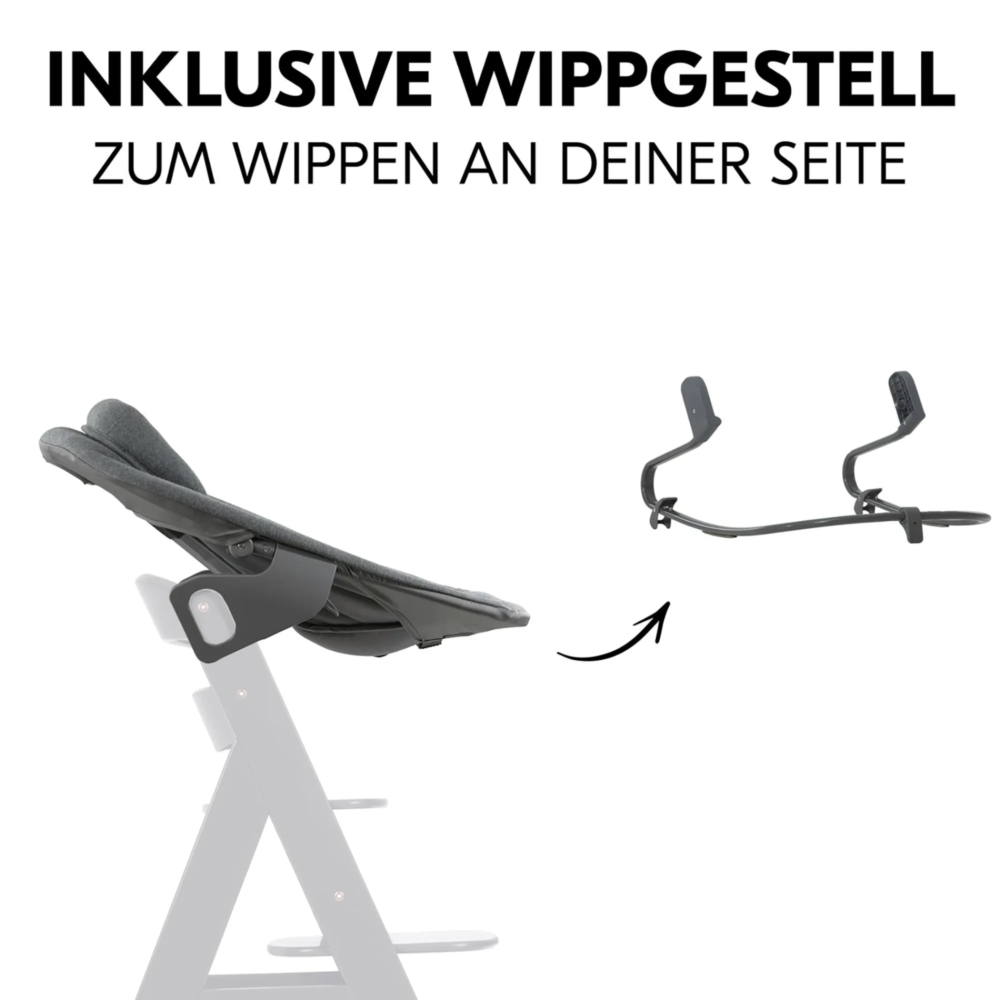 Best Alpha Bouncer Premium Dark Grey Hochstuhl Zubehör|Wippen