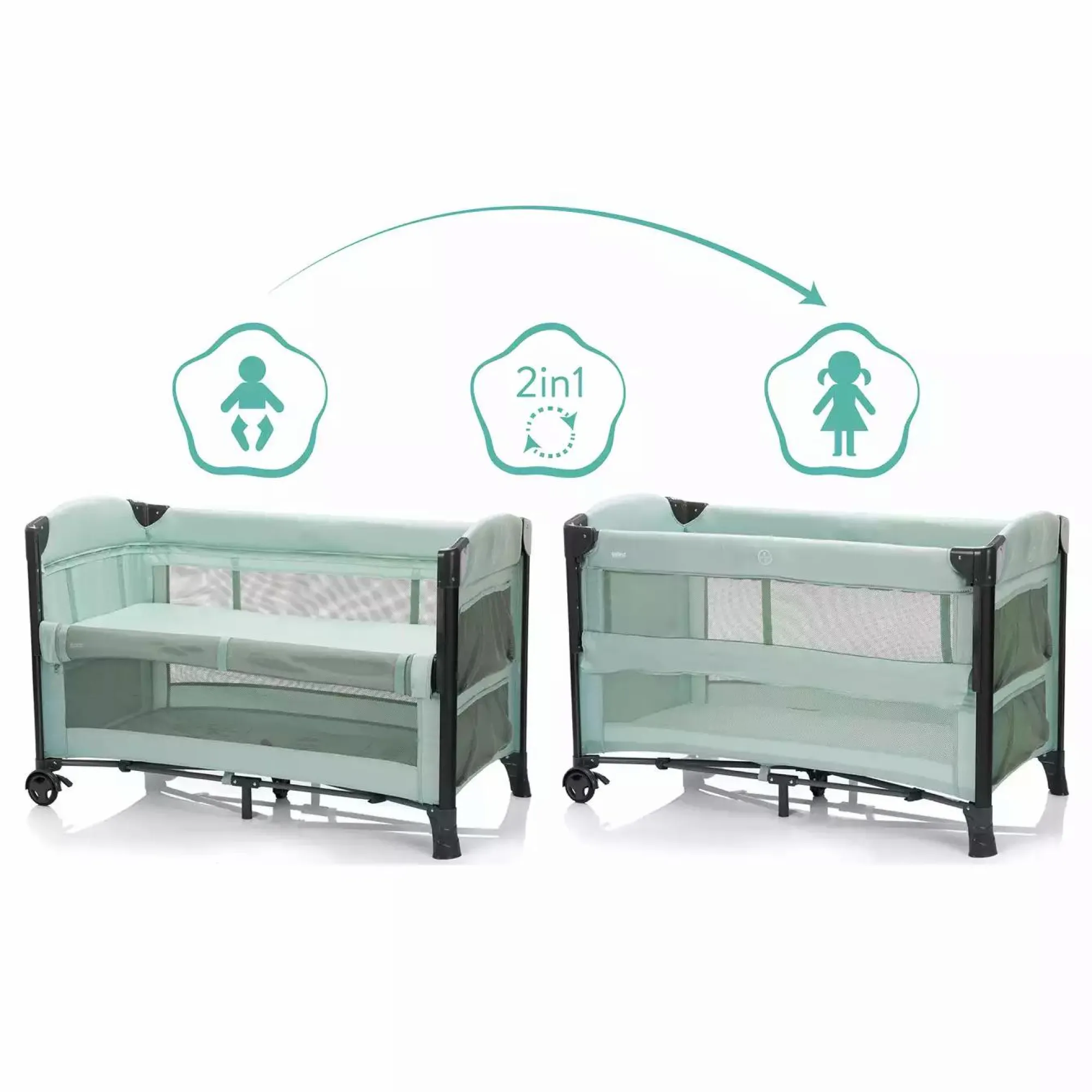 Beistellbett Zürich Mint Babybetten|Reisebetten & Zubehör