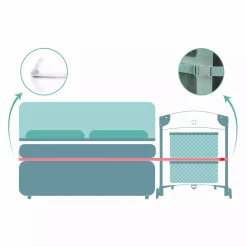 Beistellbett Zürich Mint Babybetten|Reisebetten & Zubehör