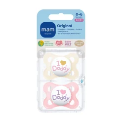 Beruhigungssauger Original Silikon Daddy 0 - 6 Monate Schnuller
