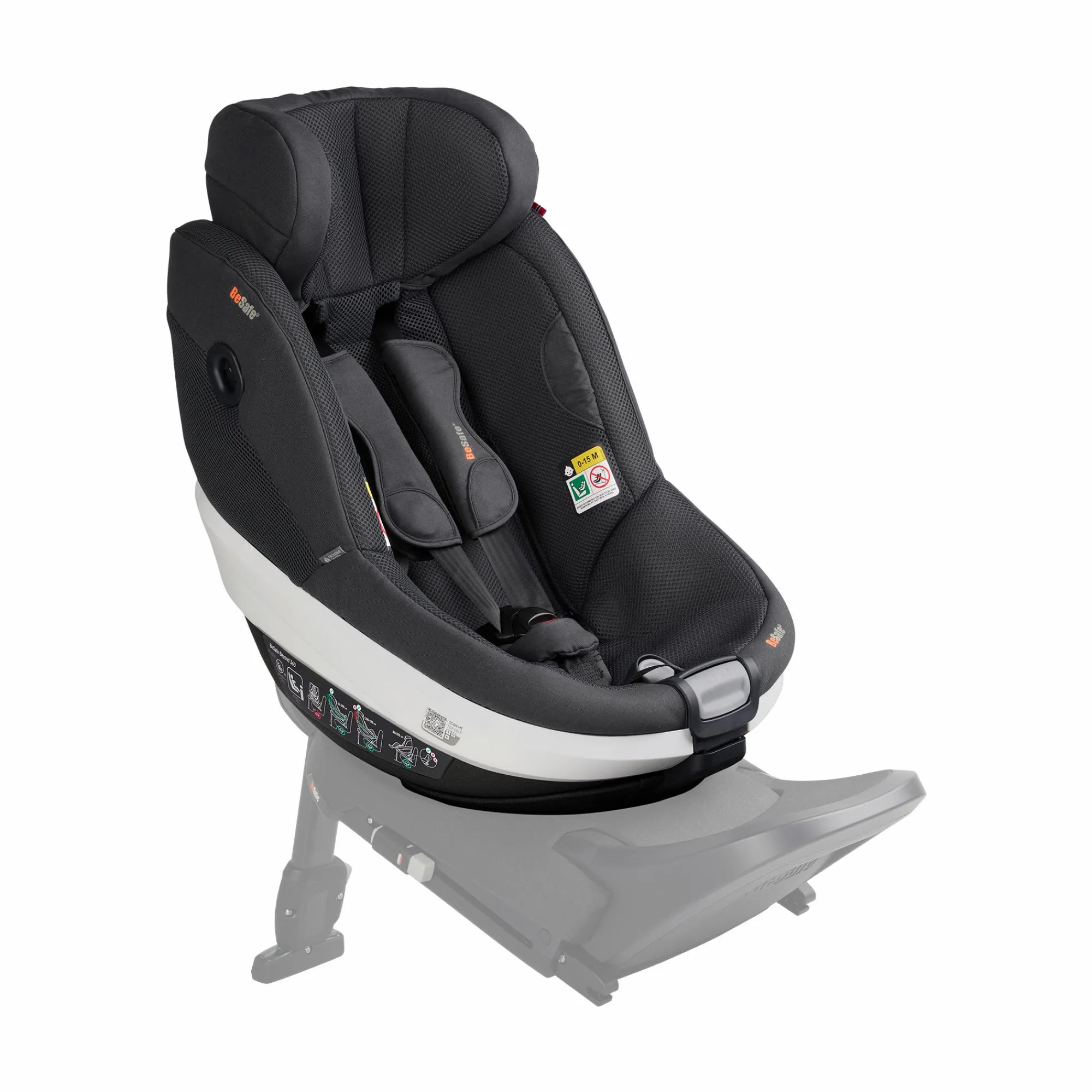 Beyond 360 Anthracite Mesh Kinder Kindersitze 9-18 Kg, Gruppe 1