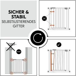Best Clear Step Autoclose 2 Dark Grey 75-80 cm Tür- & Treppenschutzgitter