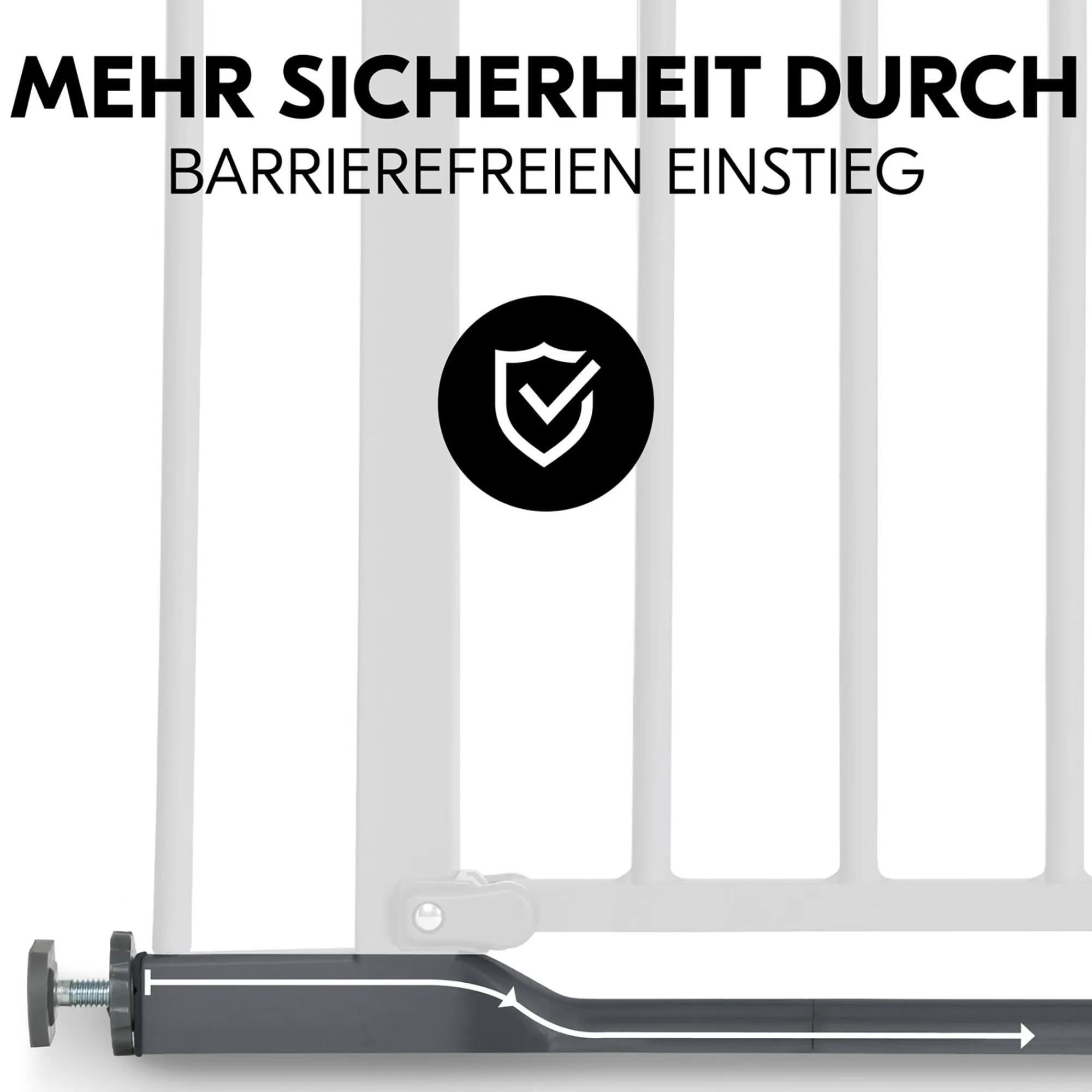 Best Clear Step Autoclose 2 Dark Grey 75-80 cm Tür- & Treppenschutzgitter