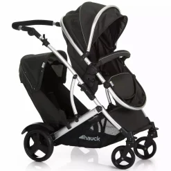 Best Duett 2 black Kinder Zwillingswagen & Geschwisterwagen