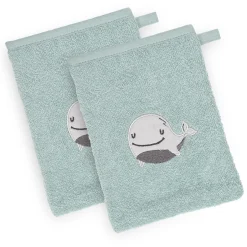 2er-Pack Waschhandschuhe Wal Badetextilien|Badetextilien