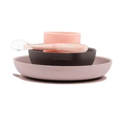 Best Esslern-Set rosa/aubergine Besteck & Geschirr
