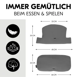 Best Kissen-Set Dark Grey Hochstuhl Zubehör