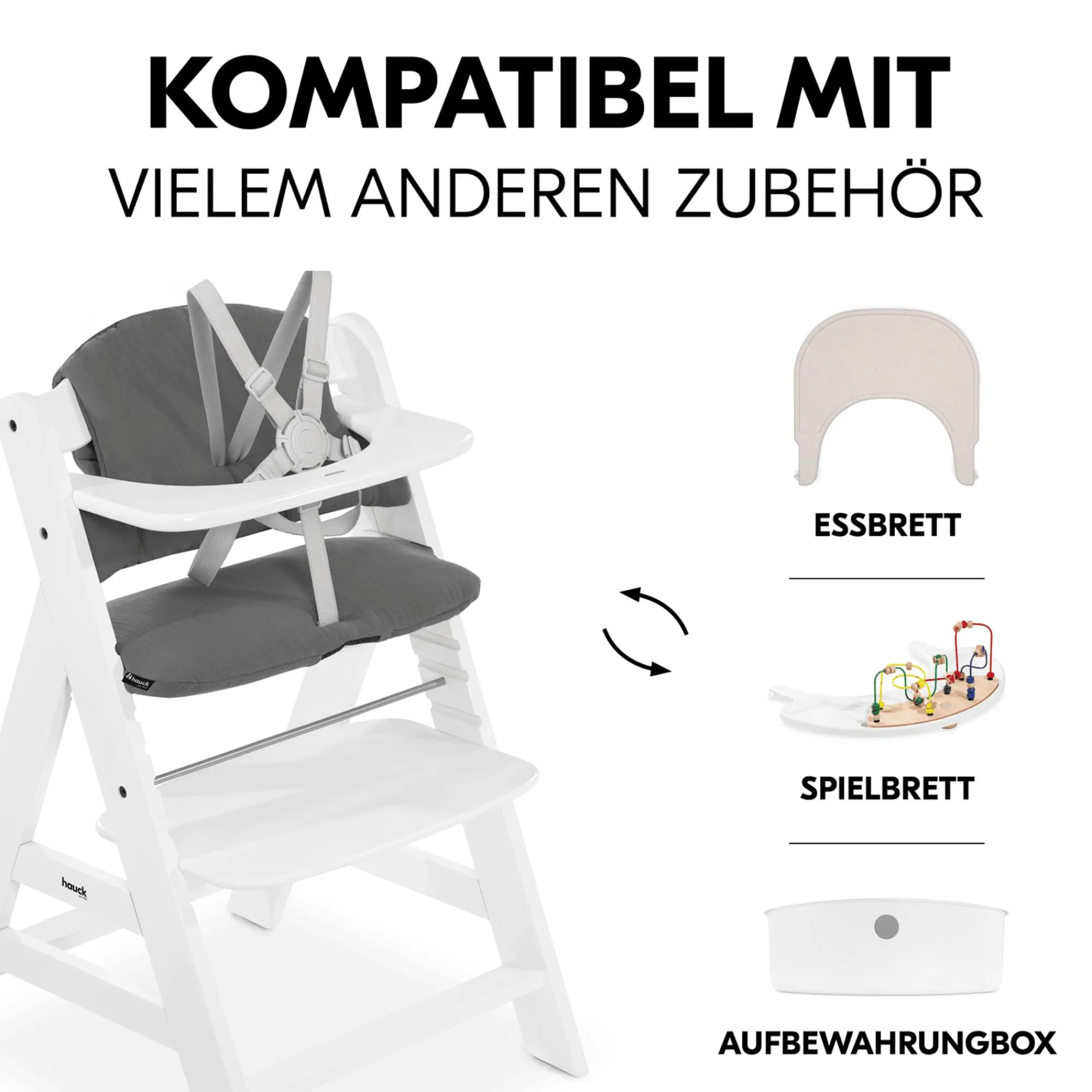 Best Kissen-Set Dark Grey Hochstuhl Zubehör