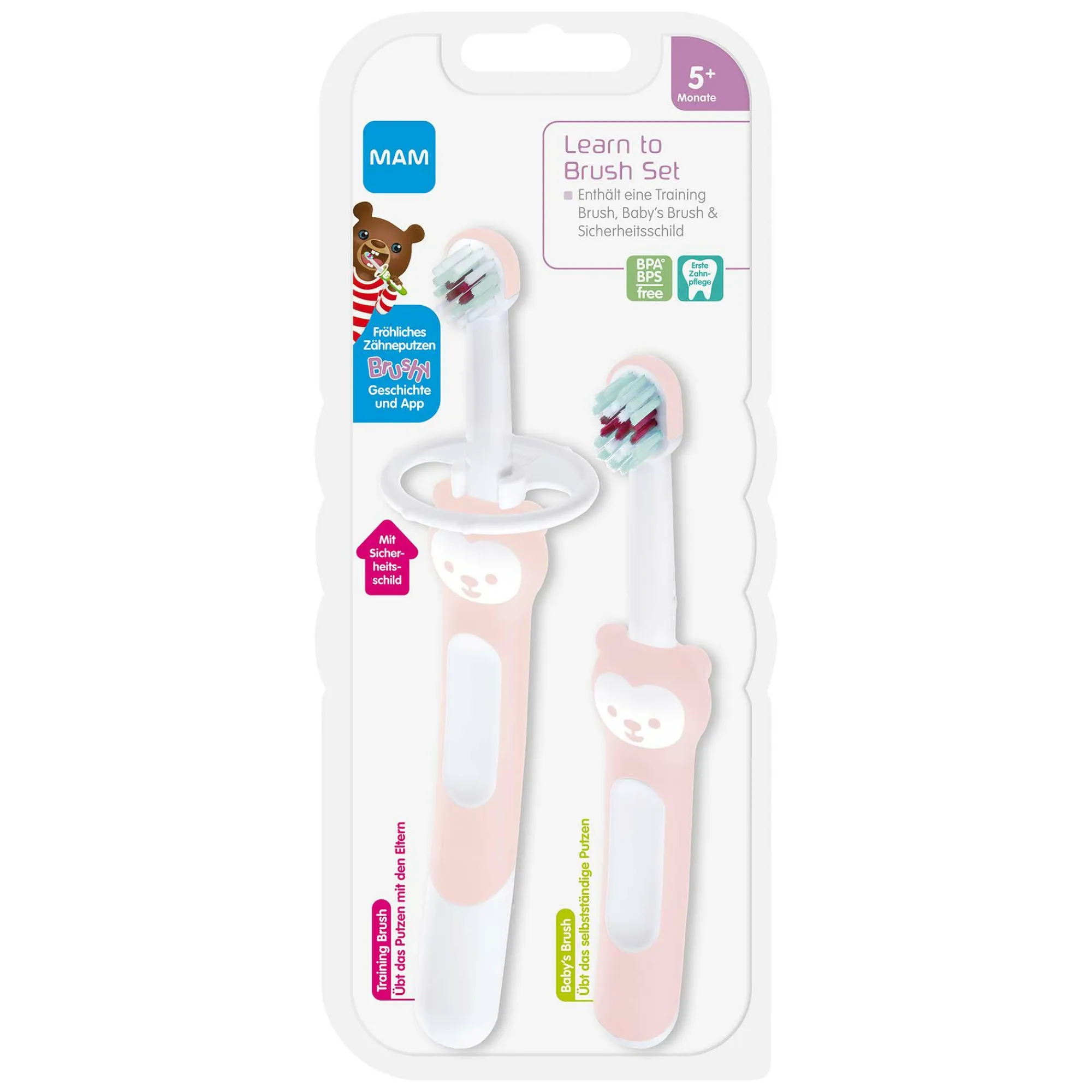 New Learn to Brush Set Girl Zahnbürsten