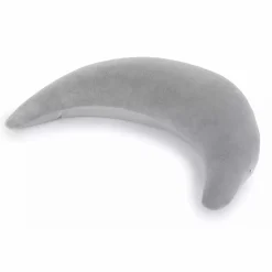 Clearance Plüschmond Silber Stillkissen|Stillkissen