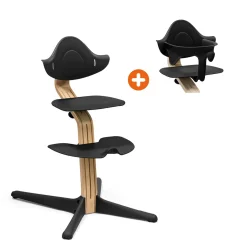 Clearance Set Nomi® Stuhl Oak Black mit Baby Set Treppenhochstühle