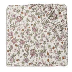 Best Spannbettlaken Retro Flower 70 x 140 cm Babybettwäsche